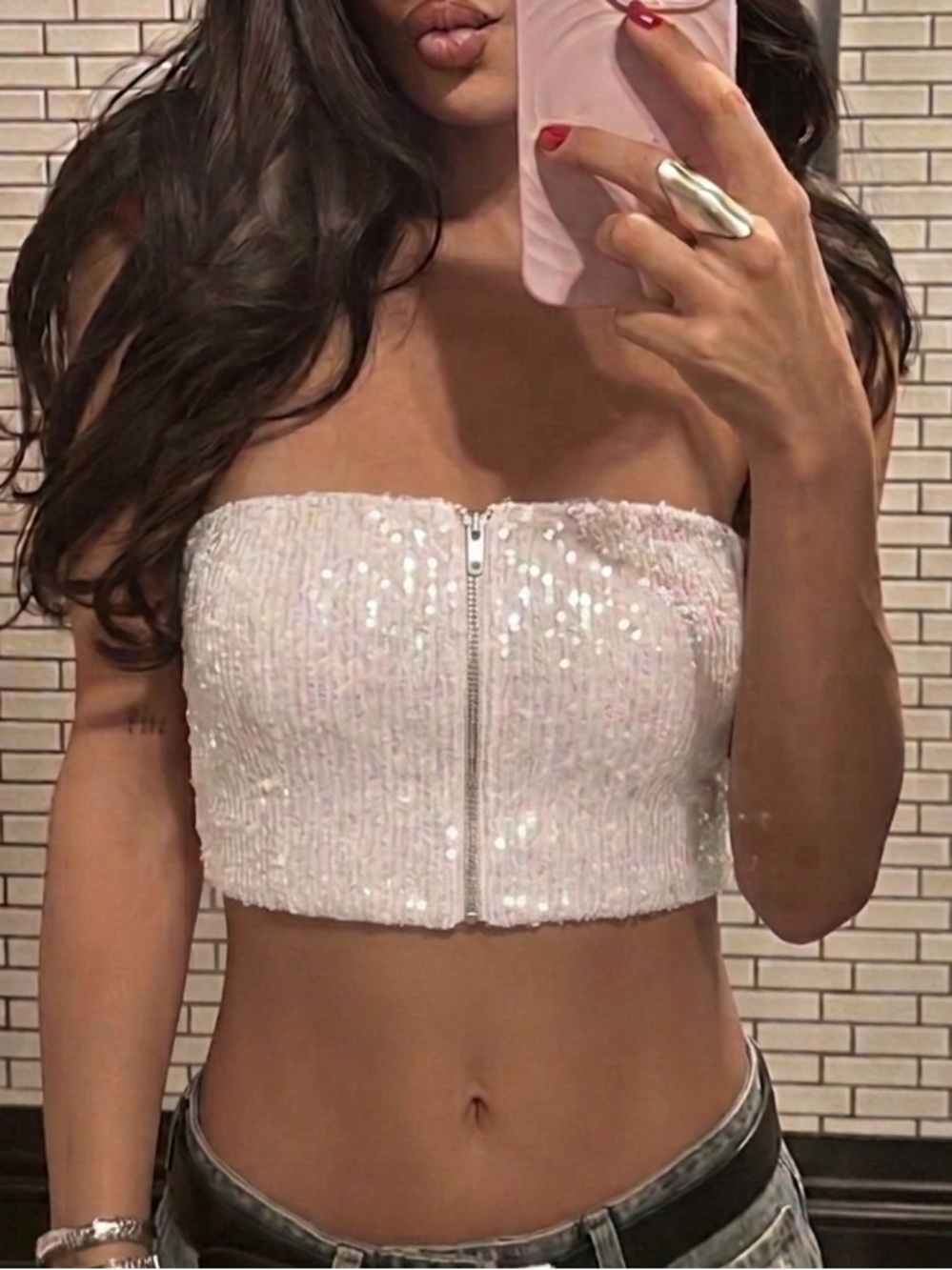 Tube sequin top